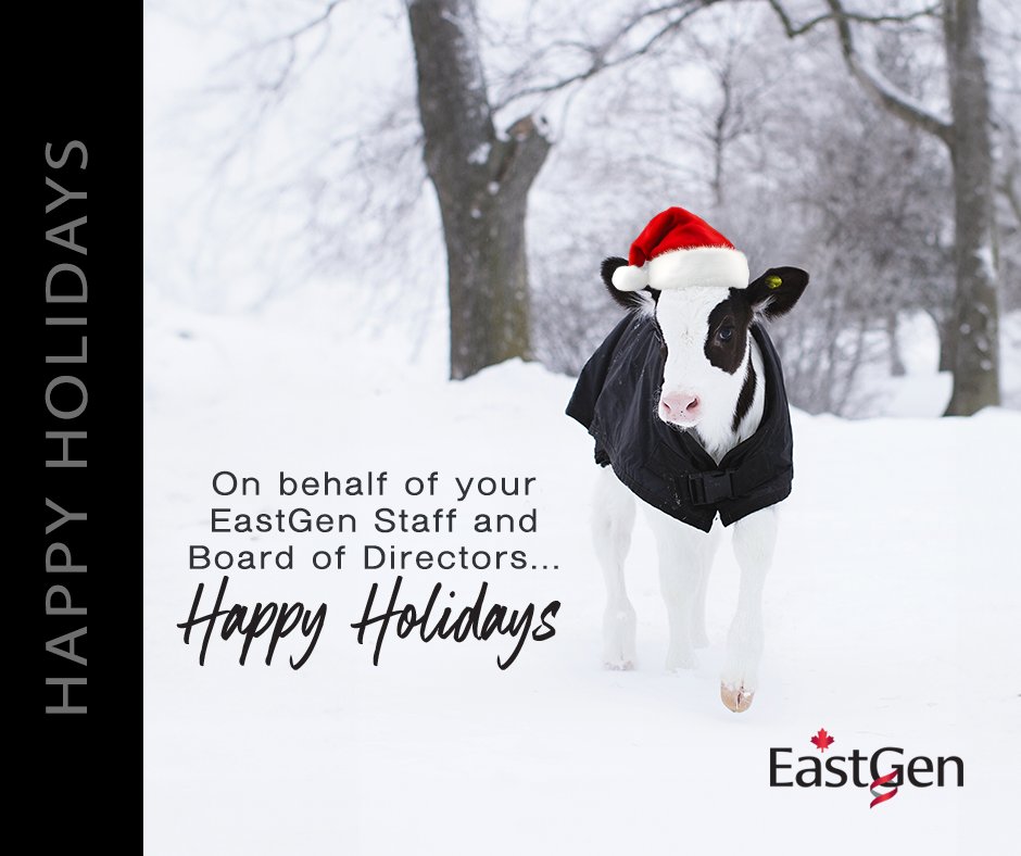 🎄 From the EastGen family to moo! 

May your barns be filled with joy, your homes brimming with warmth, and your hearts overflowing with the spirit of the season. ✨

#EastGen #investedinyourfuture