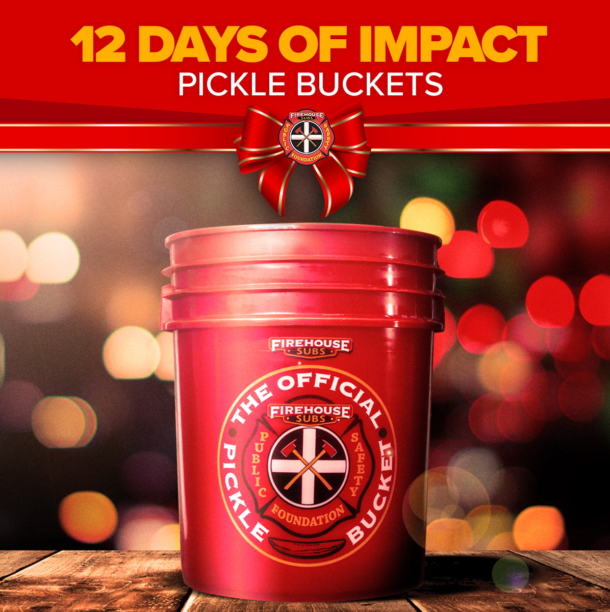 savinglives's tweet photo. Wrapping up our #12DaysofImpact, we're highlighting a simple yet impactful way you’ve helped us make a difference over the years!
When you donate $3 at Firehouse Subs for a pickle bucket, you're equipping first responders with the lifesaving tools they need to keep our communities safe. Thank you for your commitment to our mission, year after year. 🫶