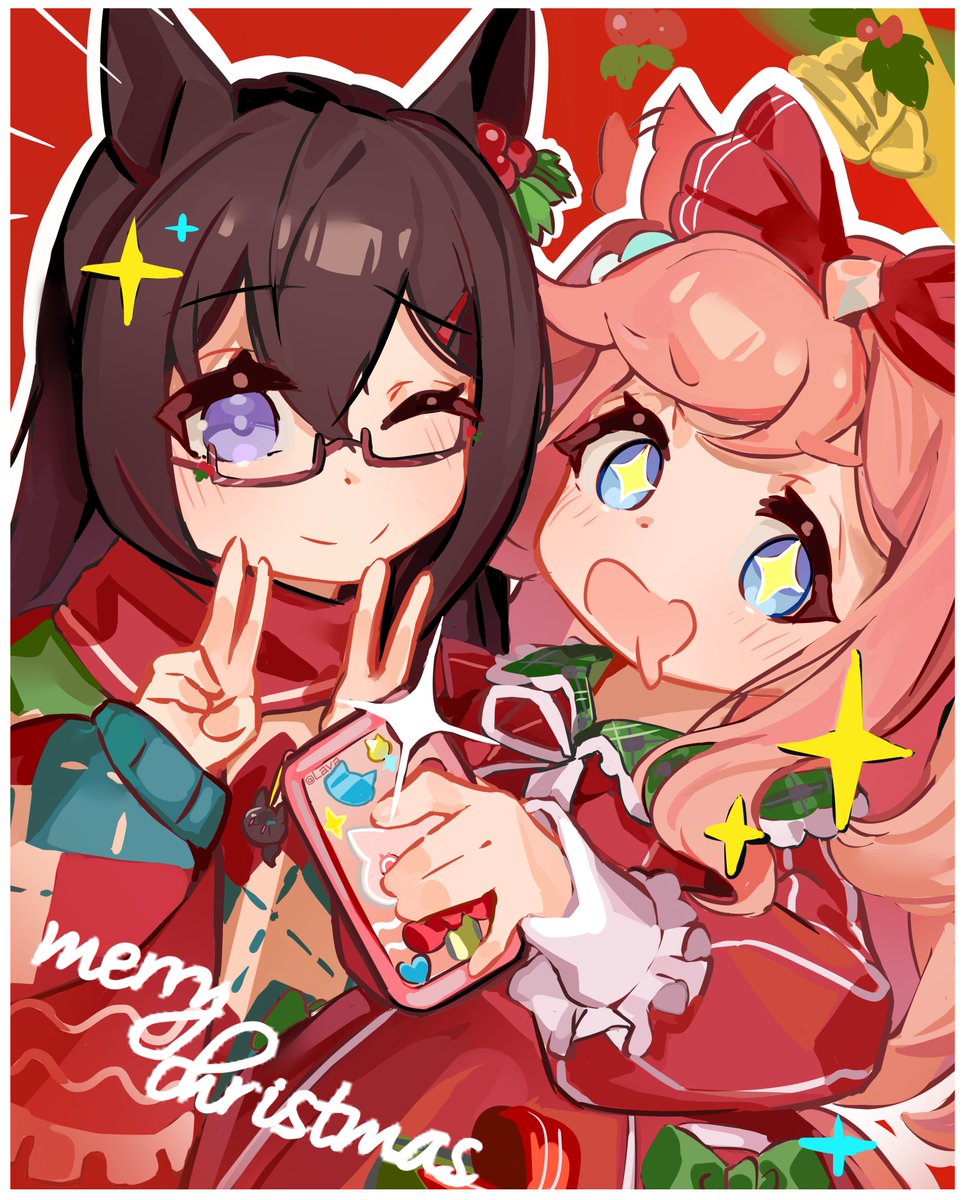 Lava12653's tweet photo. 🎄🔔🎁

#アグネスデジタル
#メジロドーベル
#ウマ娘
#クリスマス https://t.co/YVk3hiadZ2