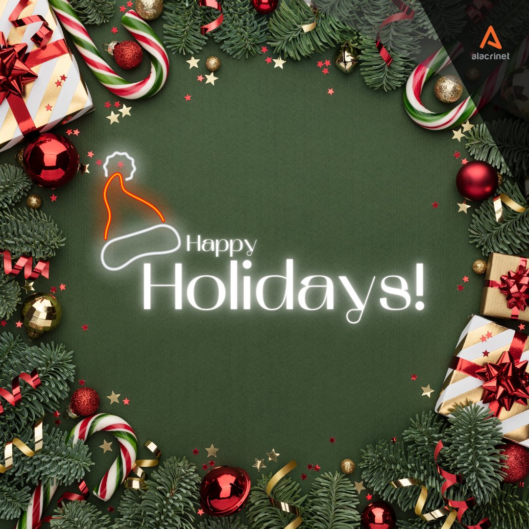 🎄✨ Wishing you a season filled with joy, connection, and endless possibilities! From all of us at Alacrinet, may your holidays sparkle with happiness and your New Year shine with success. Here's to another year of innovation and collaboration. ❄️🎁