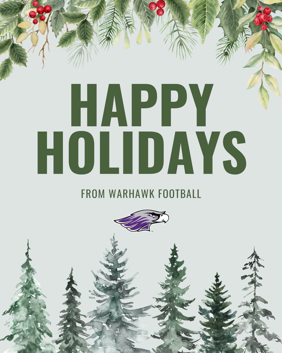 May all your days be merry and bright.

Happy Holidays from Warhawk Football.