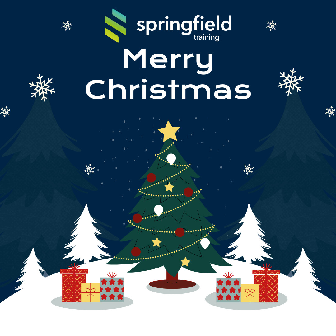 Merry Christmas from the Springfield Training team! 

It's been a fantastic year, and we're so grateful for the opportunity to have supported so many learners and businesses.

#MerryChristmas #HappyHolidays #SpringfieldTraining