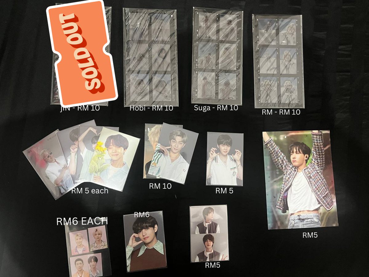 7brokemen's tweet photo. update !

hello wts all my bts photocard 

- 1 photocard exclude postage 
- RM60+ free postage and freebies
- hmu if interested !

#pasarBts #pasarkpop #pasarbtsarmy https://t.co/dOpl4fZHh2