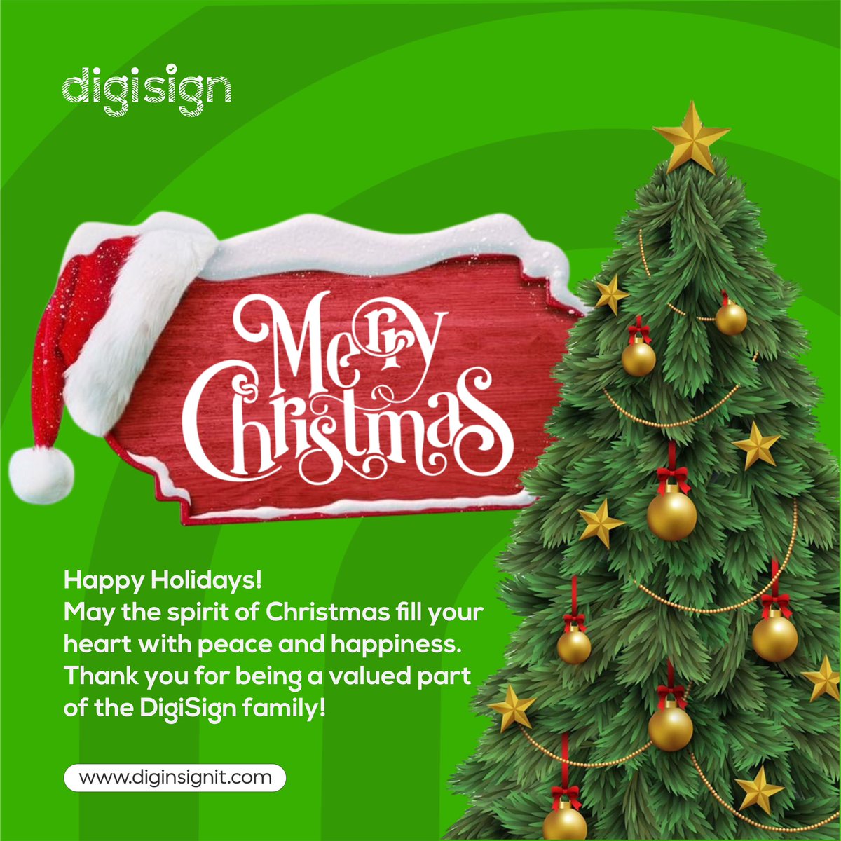 DigisignHQ's tweet image. May the joys of this season usher in the peace and prosperity you desire.
.
Wishing you a splendid Christmas from all of us at Digisign Technologies Limited.🎄🧑‍🎄
.
#merrychristmas #yultide #digisign #trust