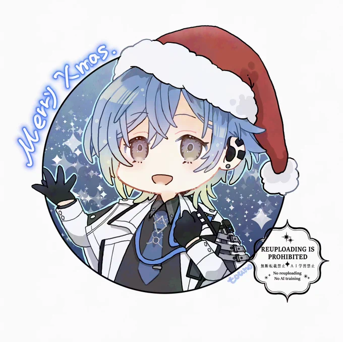 ☆*:.。. Merry Xmas.。.:*☆Vsingerの音調ネオンさん。配信で強欲リクエストしながら描いていました。 #RabeArt 