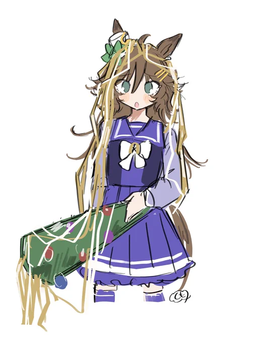 ノリノリでクラッカーやったのにテープまみれになって「えぇ…(引)」みたいな顔してるシービー好きだ…… 