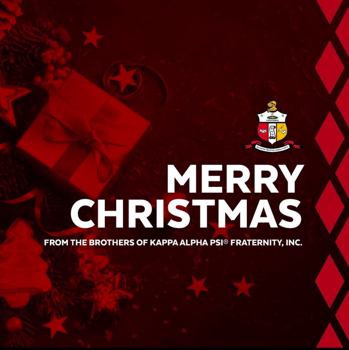 Merry Christmas from the brothers of Kappa Alpha Psi Fraternity, Inc. - please have a safe and enjoyable holiday! 👌🏿🎄
