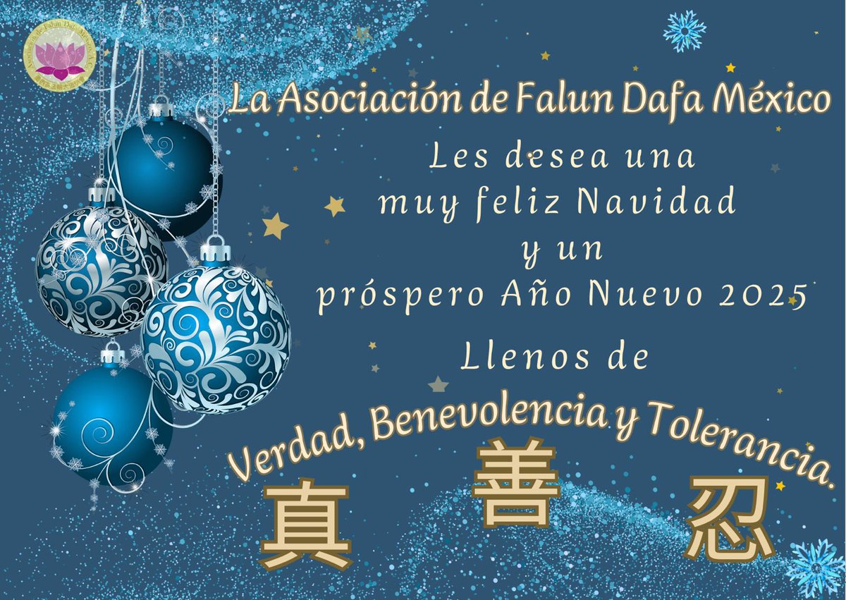 De parte de todo el equipo de Falun Dafa en México; les enviamos nuestros mejores deseos.