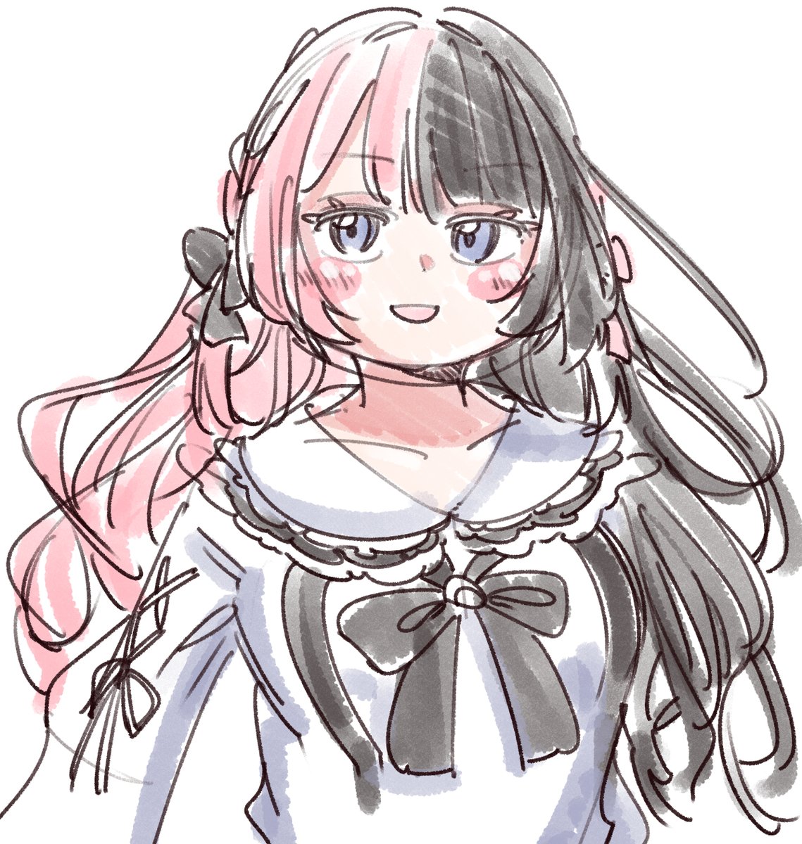 最近よく見てる娘らくがき。
可愛い。 