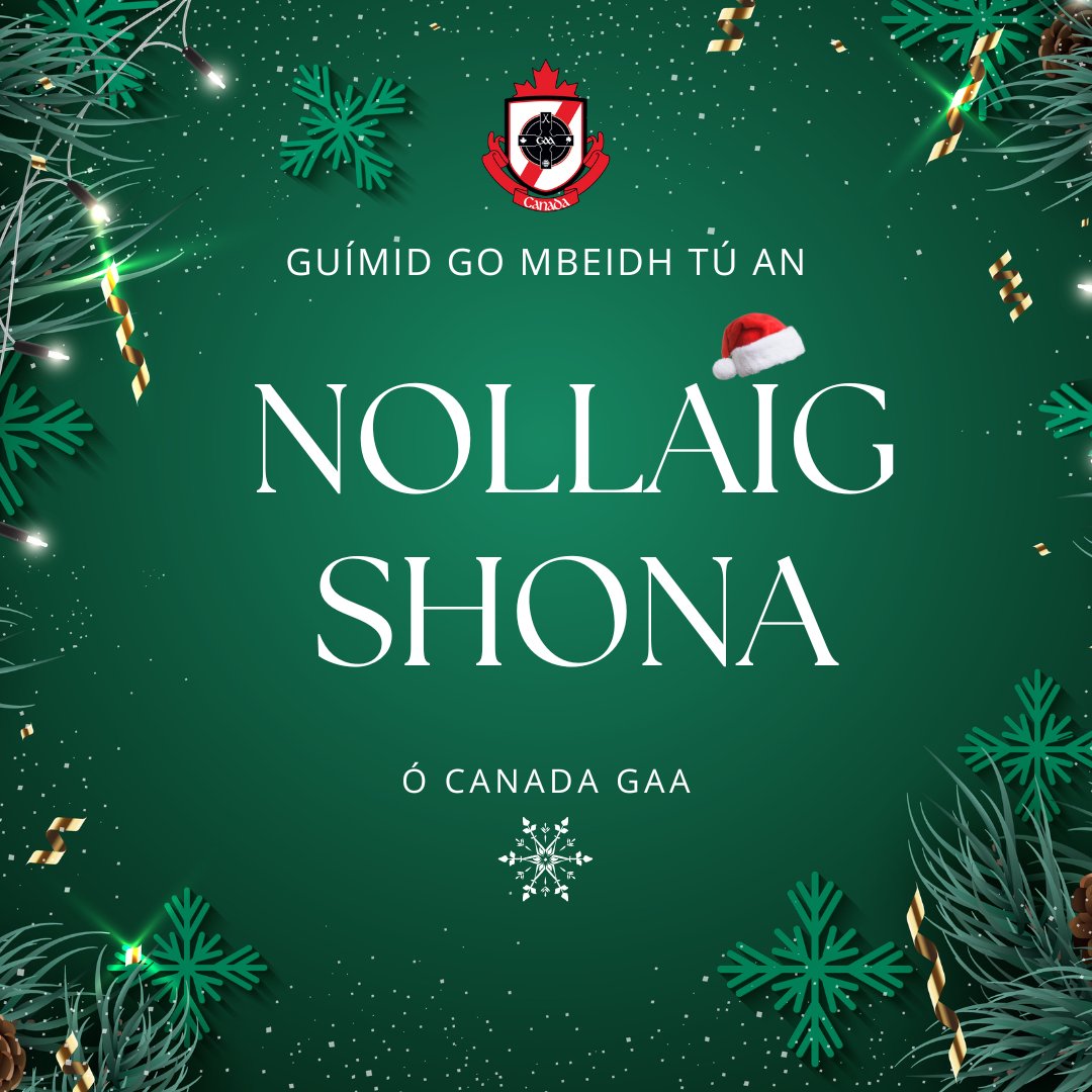 Nollaig Shona ó Canada GAA , Ulster GAA , World GAA , O'Neills Sportswear North America , Toronto GAA , Eastern Canada GAA , Vancouver GAA