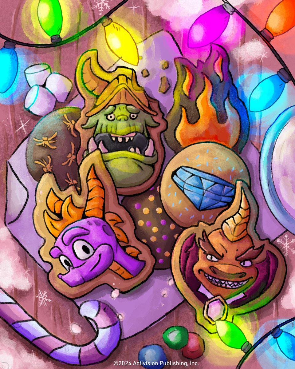 SpyroTheDragon's tweet image. 'Tis the season for sweet treats and holiday cheer! #HappyHolidays