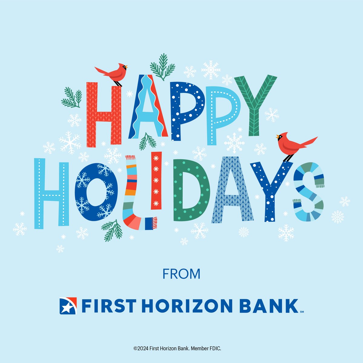 Wishing you and your loved ones a joyous holiday season!

We’re closed today to celebrate with family and friends, but we’ll be back tomorrow to serve you. Thank you for your continued trust and support. 

Happy Holidays!