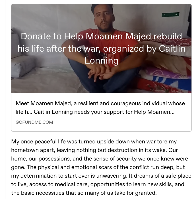 I_STINK_FR's tweet image. HELP HIM 
his gofund gofund.me/9665c41f
#FreePalestine #FreePalestineFromIsrael #HELPHIM