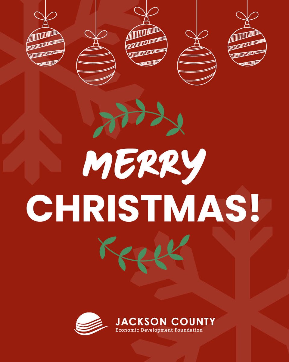 JCEDF wishes you and your loved ones a Merry Christmas! Today and every day, we appreciate the continued support of our community's diverse citizens in helping us build a brighter future for Jackson County.
