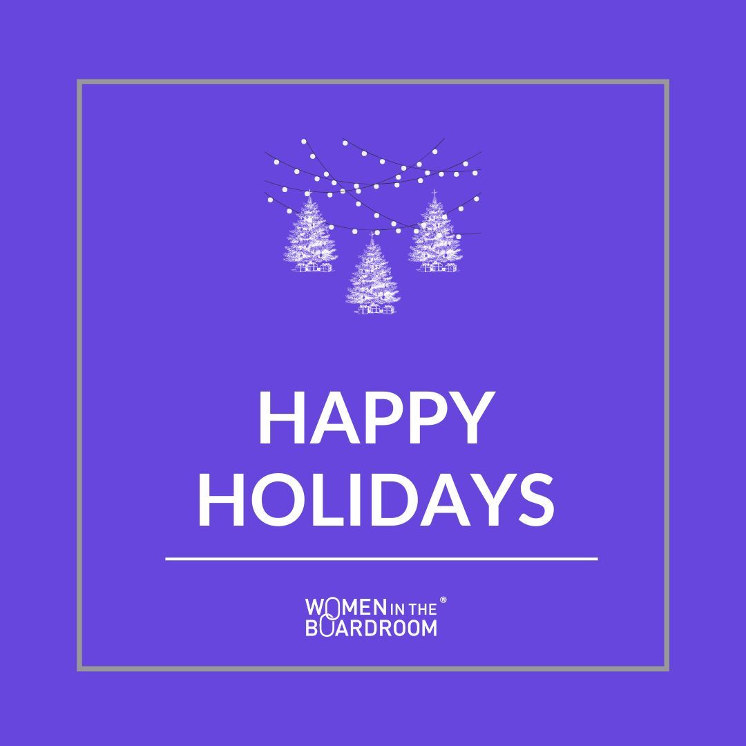 Warmest holiday wishes from Women in the Boardroom! May this season be filled with joy, empowerment, meaningful relationships, and continued success! 

#boardofdirectors #boardgovernance #boarddiversity #boardroom #womenintheboardroom
