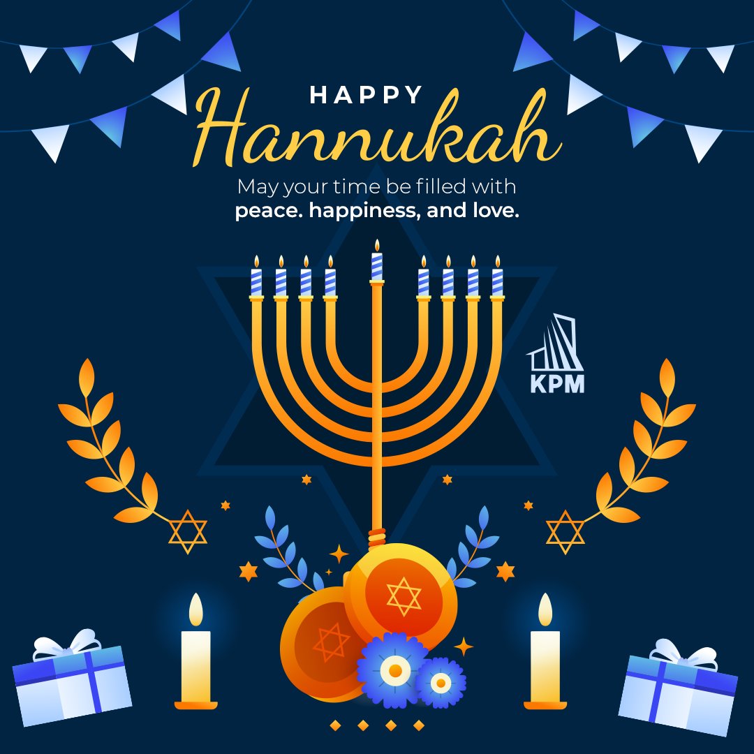 kpmproperties's tweet photo. ✨ Happy Hanukkah from all of us! ✨  

May your homes be filled with warmth, joy, and the love of family and friends. 🕎  
Here’s to a season of miracles and bright beginnings! 

#HappyHanukkah #FestivalOfLights #KPMPropertyManagement #Hanukkah #Apartment #Home #Rent https://t.co/nGOCTdugIu