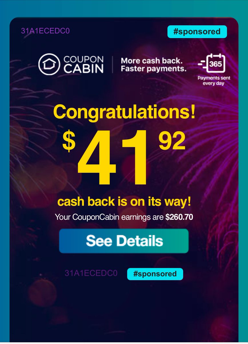 yacqattack's tweet photo. @CouponCabin whoo!! https://t.co/mp9mINQwam