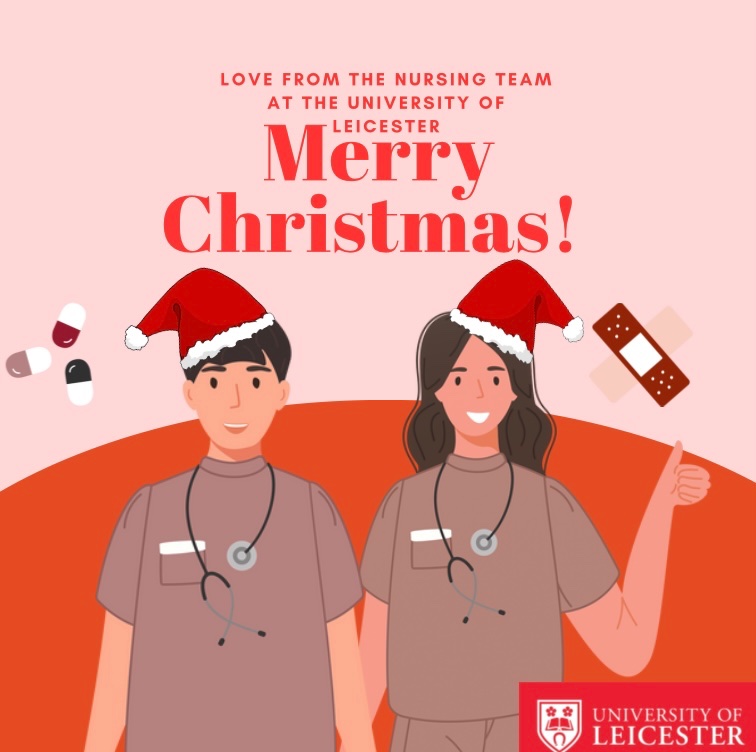 LeicsNursing's tweet photo. Merry Christmas to all of our incredible staff, students, clinical &amp; service user colleagues, and patients! 🎄 https://t.co/6DWKUlIB1Q