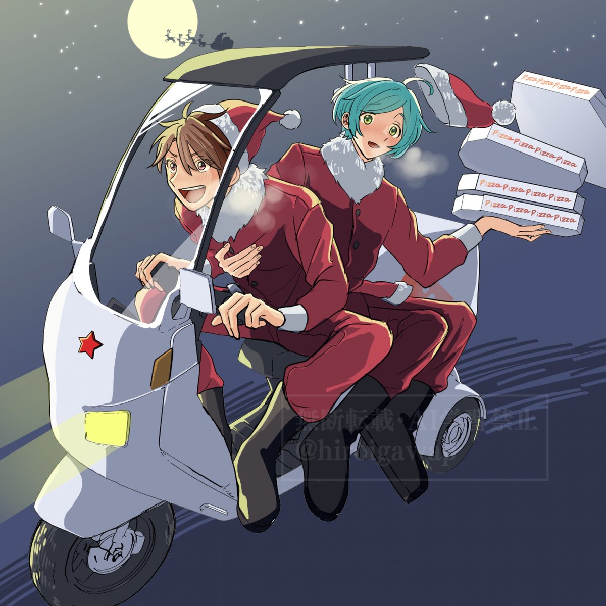 ピザ屋の配達が忙しい⁉️俺たちに任せろ‼️‼️‼️っていう千奏❤️💙

⸜ 🎄𝑀𝑒𝑟𝑟𝑦𝑋'𝑚𝑎𝑠🎅🏼⸝‍