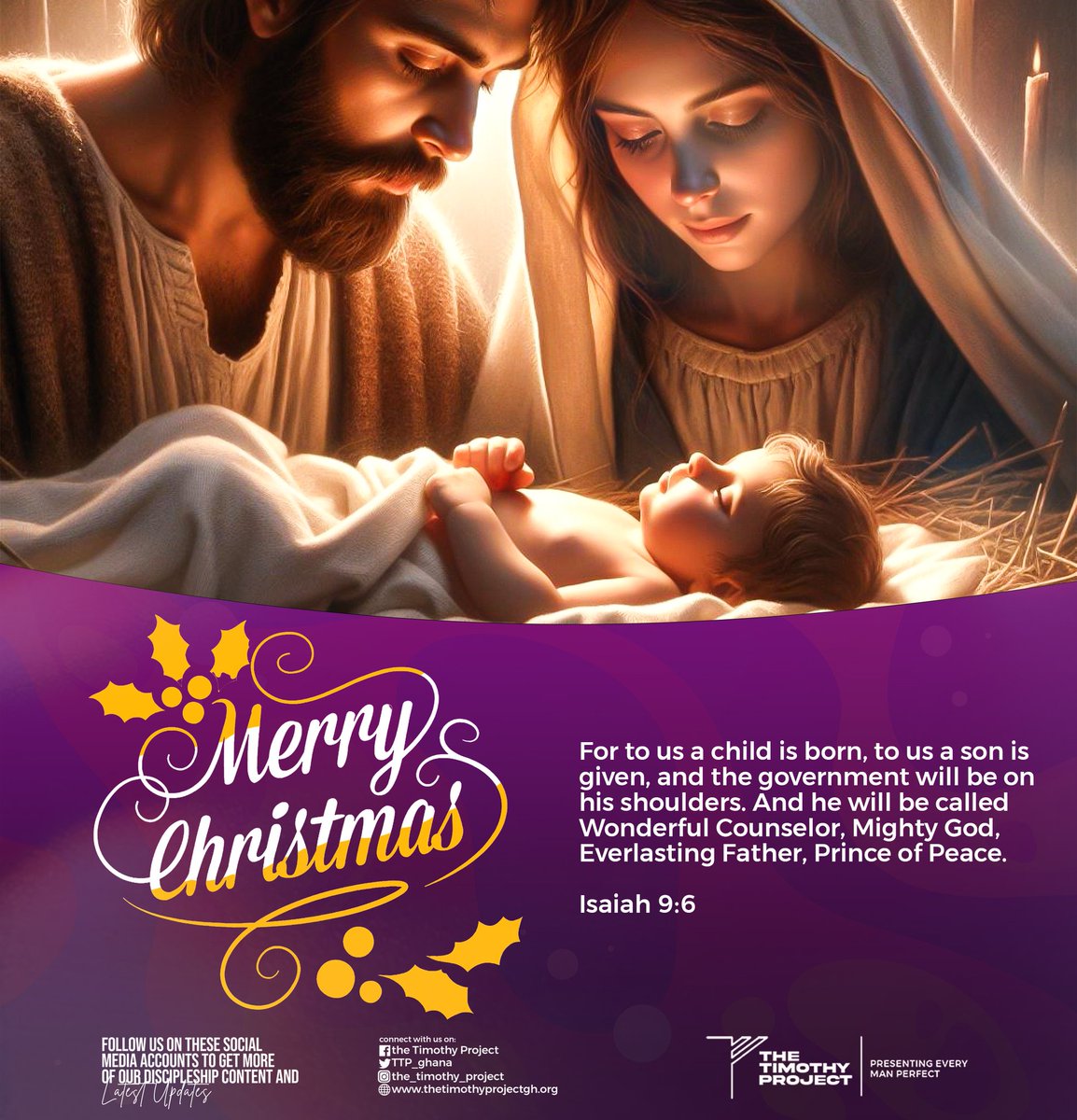 TTP_ghana's tweet photo. As we celebrate in this season, the Timothy Project celebrates with you.
Merry Christmas 🥳
#thetimothyproject #christmas #thekingisborn https://t.co/SD1O4loJun
