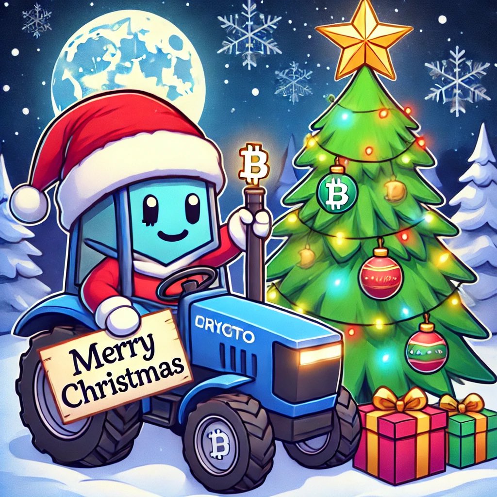 bluetractorcoin's tweet photo. 🎄 Merry Christmas! Let the blue tractor roll to the top! 🚜💥 Forward to new crypto victories! 🚀 #Crypto #MerryChristmas #BTC https://t.co/Mo0cKCy6DQ