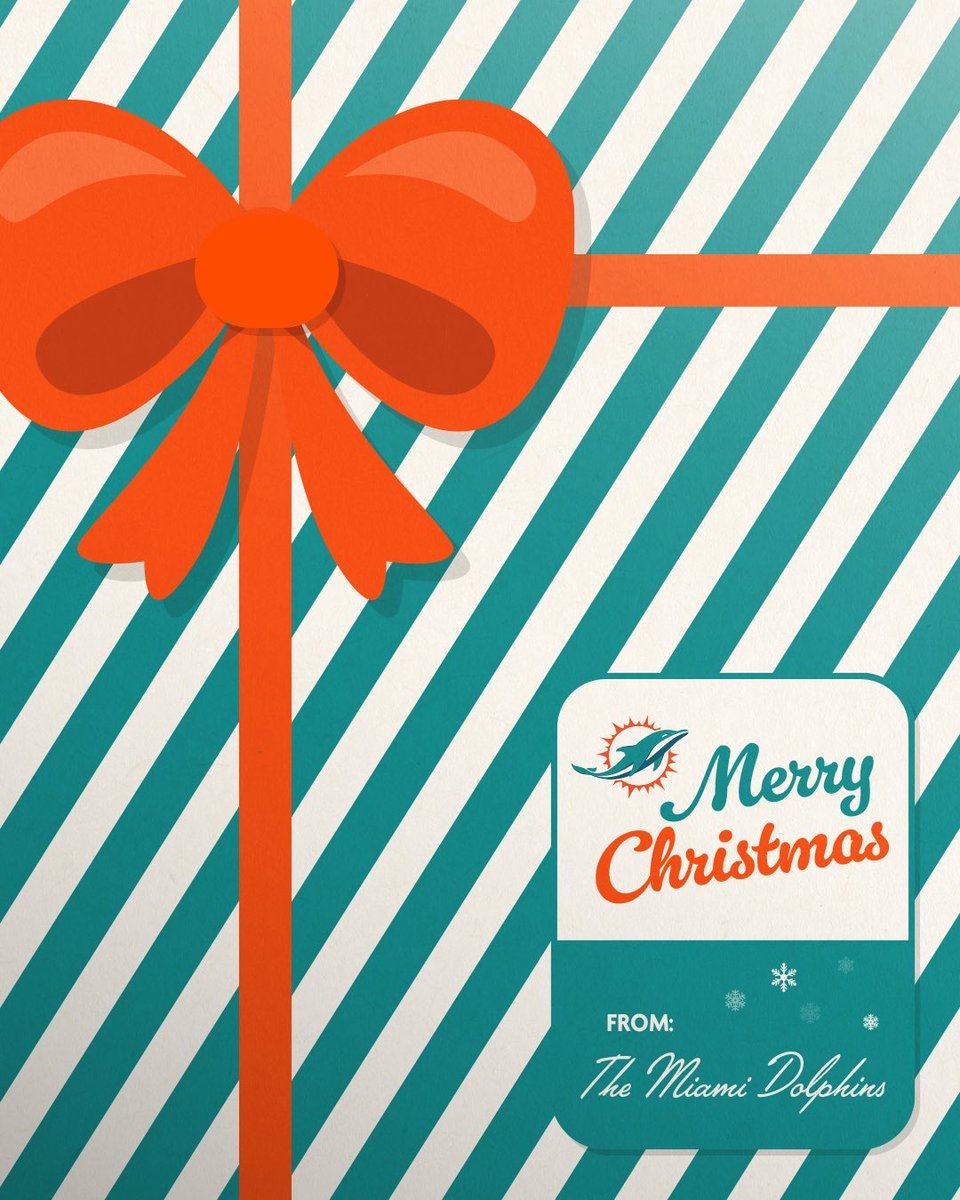 MiamiDolphins's tweet photo. Merry Christmas, Fins Fam! 🎄 https://t.co/tSuez8p2ut