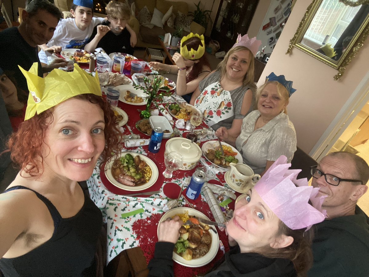 AlmostStace's tweet image. Eating dinner with the fam and the Xmas table convo is literally too filthy to type here. From Grandma right down to the 11yo. I’m not sure what Jesus had in mind, but I hope it was this level of fun.
