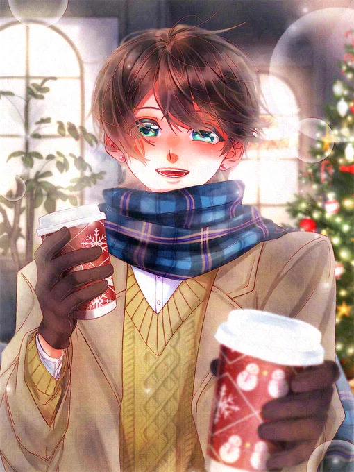 堀川くんとクリスマスデートしたいし仮に仕事でも仕事終わりにむかえにきてくれてコーヒーを差し入れて「お疲れ様です」ってはにかんであーー堀川くんとデートしたいなぁーーーーー大好き愛してるーーーーーって夢絵(?)を加工変えて再掲します
