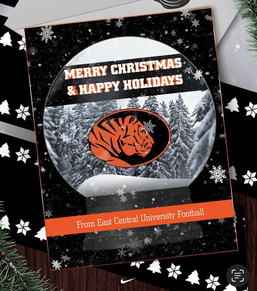 ECU Tigers Football (@ecutigersfb) on Twitter photo Merry Christmas & Happy Holidays from East Central University Football! 🏈🎄🐅
#BeTheStandard #TheHardWay Merry Christmas & Happy Holidays from East Central University Football! 🏈🎄🐅
#BeTheStandard #TheHardWay