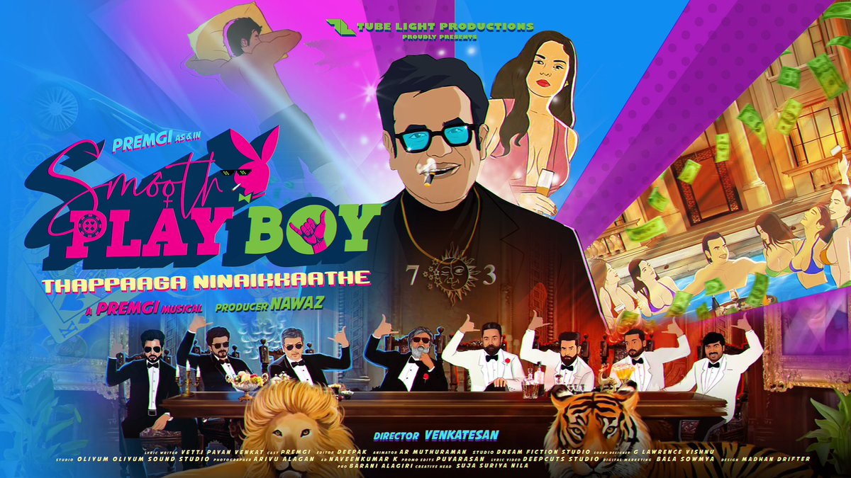 Premgiamaren's tweet photo. #TubeLightProductions  @Tubelightprodu1

*SMOOTHPLAYBOY THAPPAGA*
*NINAIKAATHE*
Produced - @NaWaZ_N
A @premgiamaren musical 🥁💫
 Director @Venkatesan_coe
 @Vt_pyn_Venkat
 @DeepakDFT
 @deepcutsstudio
@balasowmya95
 @madhandrifter
 @SSuriyanila
@pro_barani https://t.co/XI3Dvlq2Ab