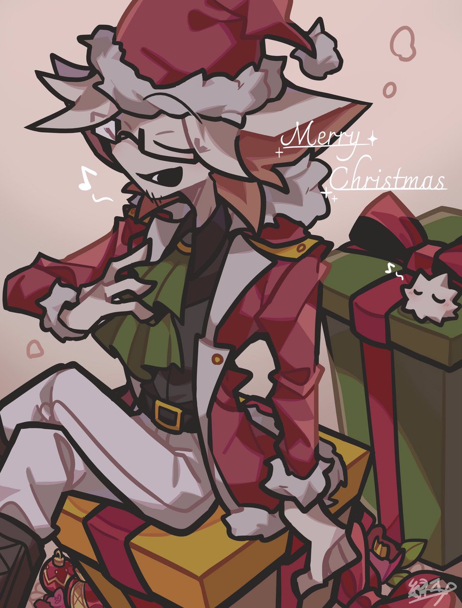 sunomidorigi2's tweet image. #fnfcamellia 
music loving santa🔔