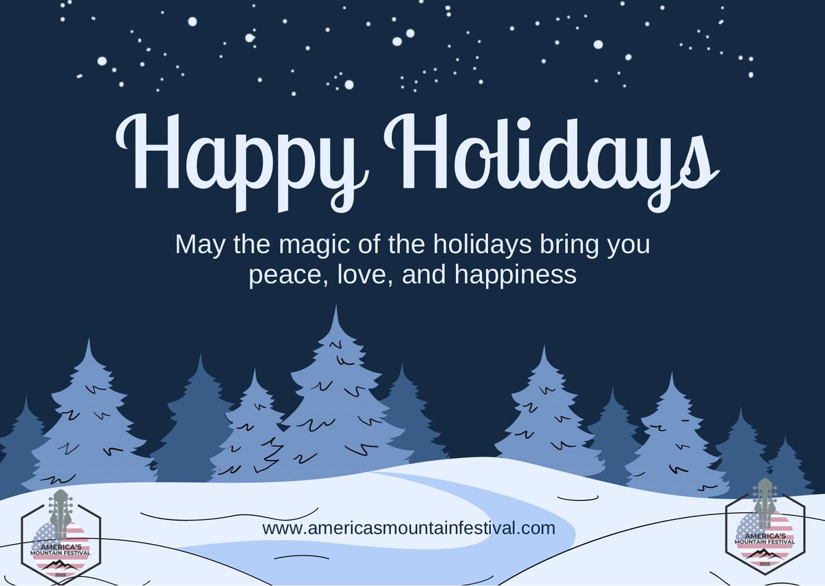 From the our families to yours, Merry Christmas and Happy Hanukkah. May today be filled with great music, family and friends. 

Tickets make great last minute gifts! americasmountainfestival.com