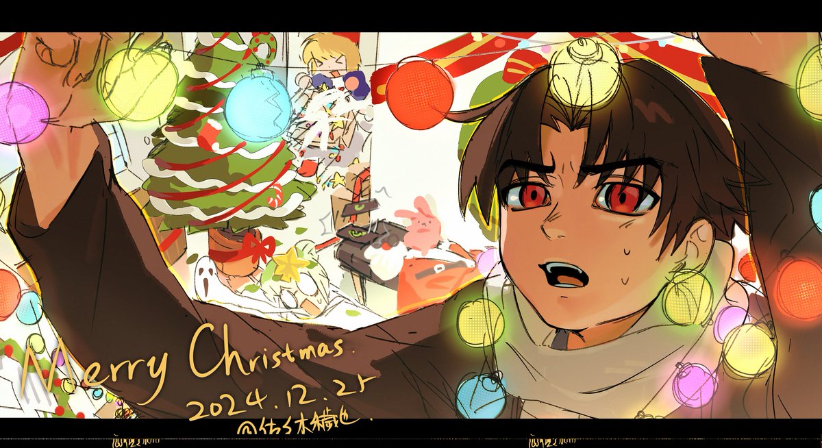 kokono10151015's tweet photo. 遅くなってごめんーー🙇‍♂️🌟
皆様!!メリークリスマスーー!!🎄🎅🌟
#十字架のろくにん #イラスト https://t.co/nfFgYJHq8f