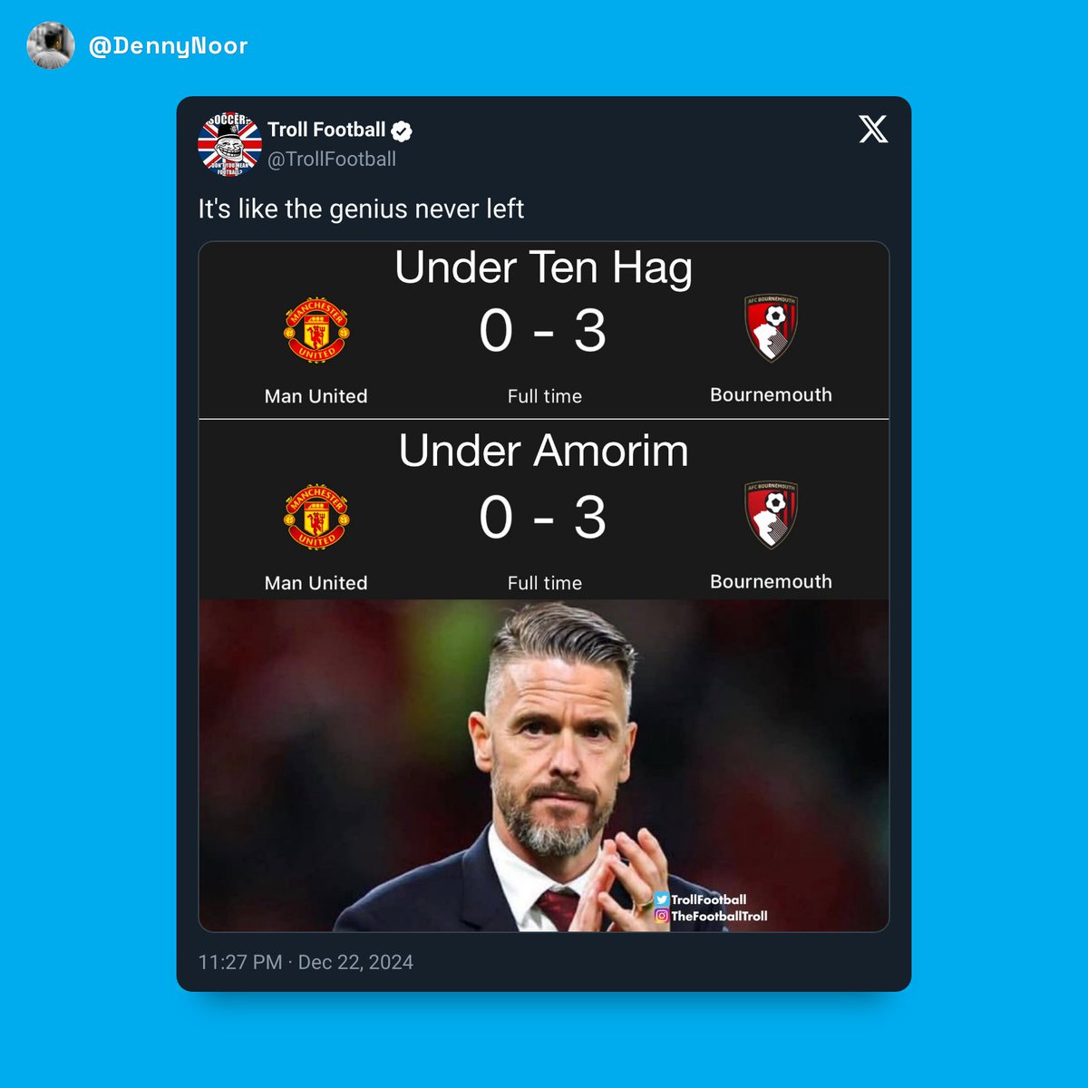 It's like the genius never left.

Source: <a href="/TrollFootball/">Troll Football</a>
x.com/TrollFootball/…