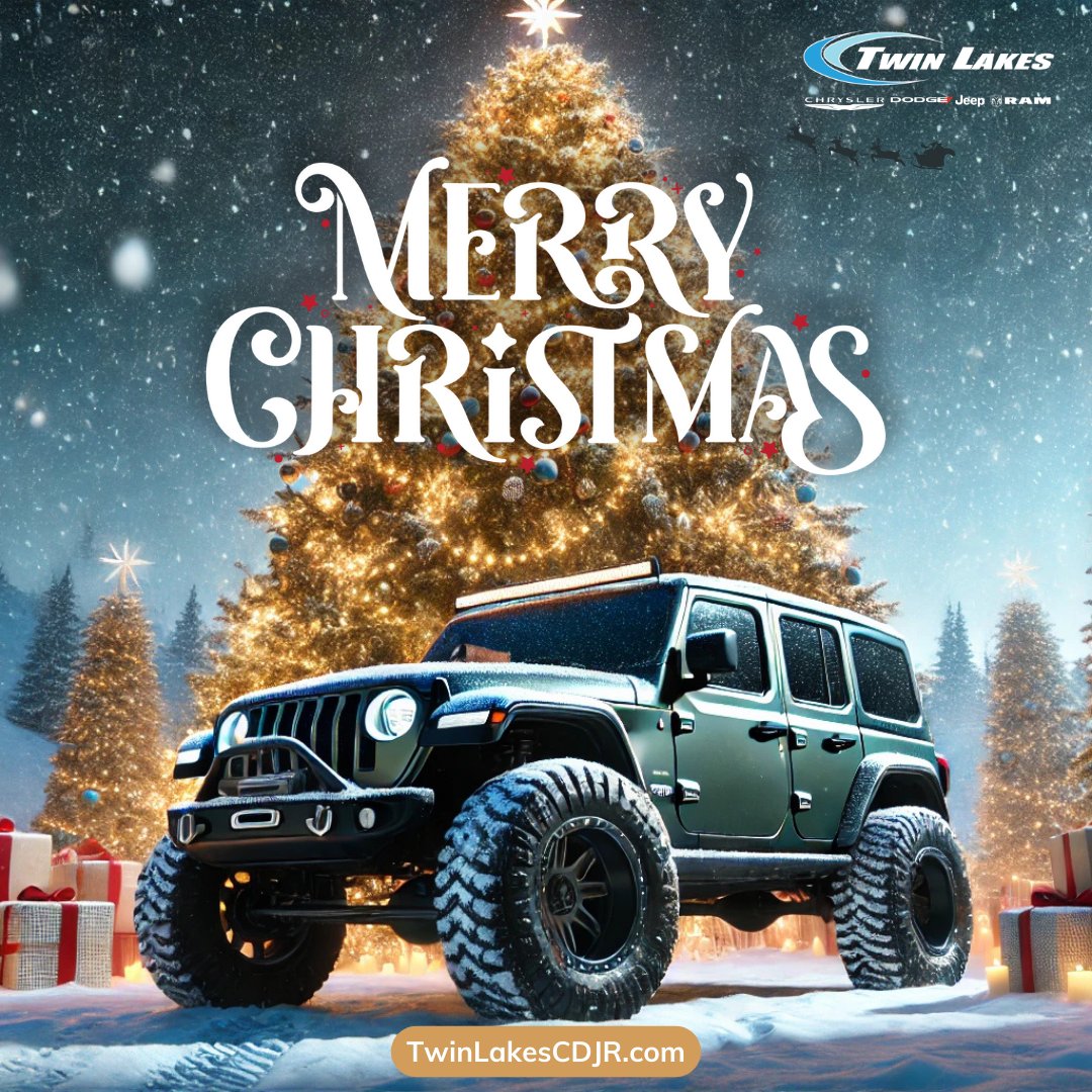 TwinLakesCDJR's tweet photo. 🎄 Merry Christmas from all of us at Twin Lakes CDJR! 🎅

We wish you and your family a holiday filled with joy, love, and laughter. Thank you for being a part of our Twin Lakes family this year. 🎁✨

#MerryChristmas #TwinLakesCDJR https://t.co/n8qkl3Lq2Q
