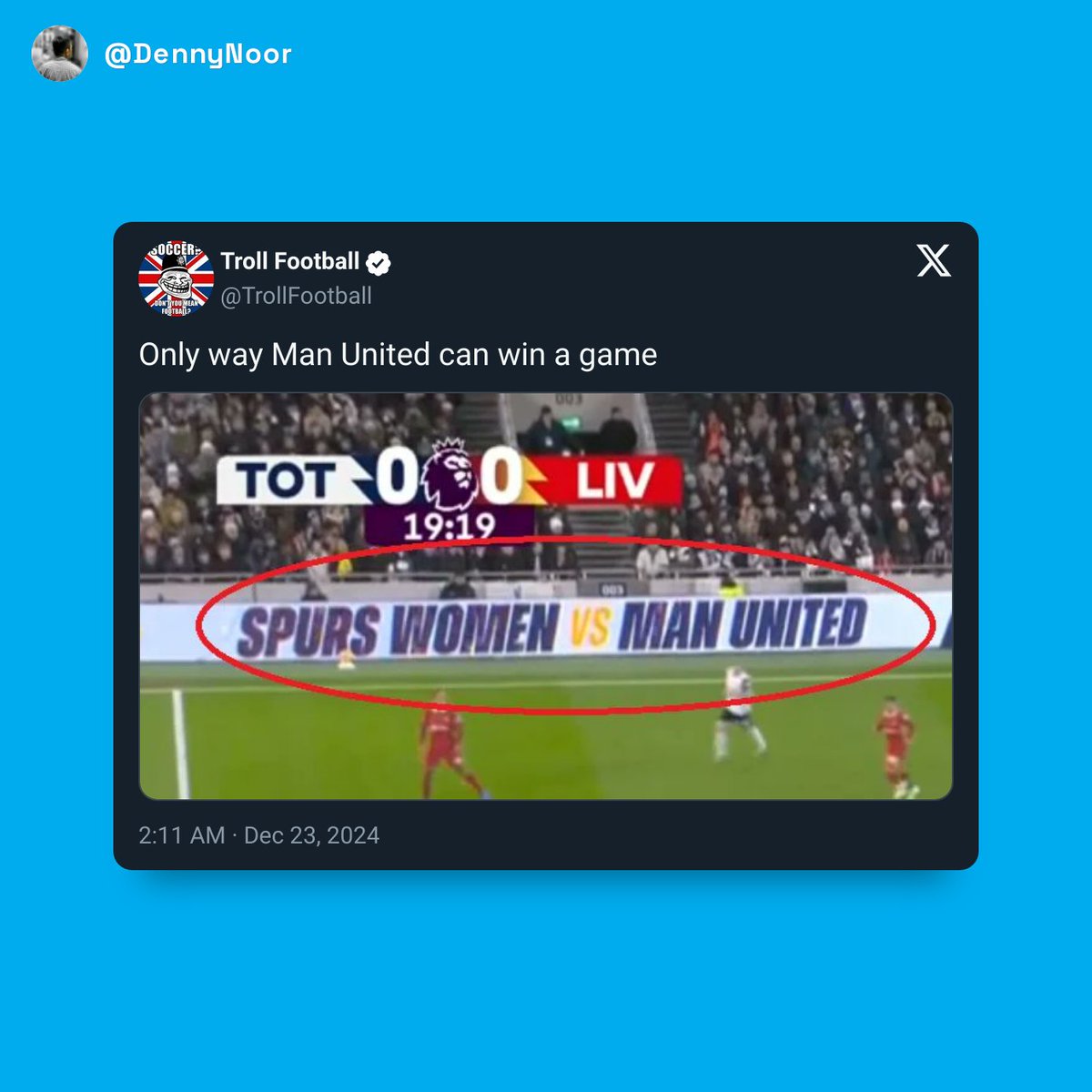 Only way Man United can win a game.

Source: <a href="/TrollFootball/">Troll Football</a>
x.com/TrollFootball/…