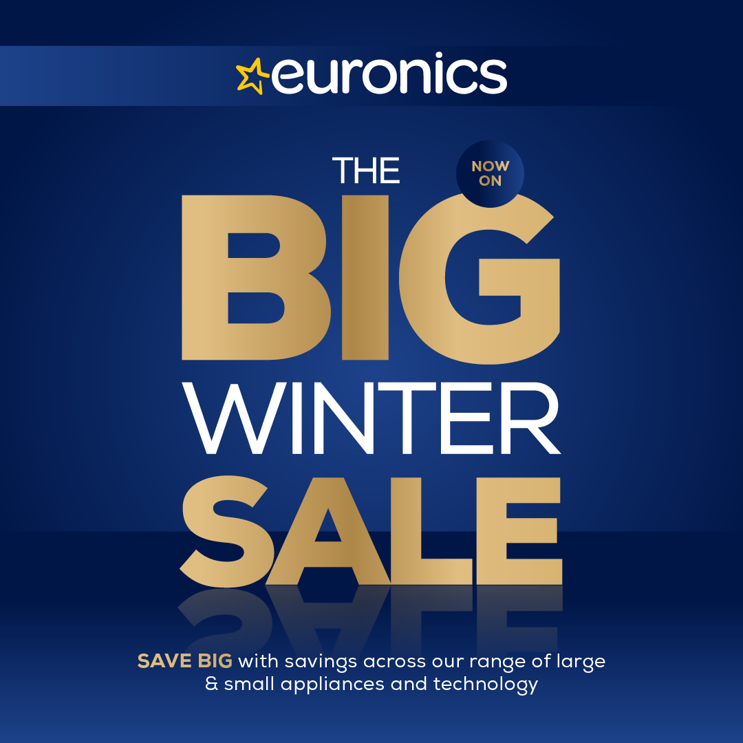 🎄❄️ Merry Christmas from Euronics Ireland! ❄️🎄  

Unwrap the savings this festive season with our BIG Winter Sale! 🌟  
🎁 Up to 50% OFF on top brands like Bosch, Samsung, Neff, and more!  

#EuronicsIreland #WinterSale #ChristmasDeals #ShopLocal #ApplianceDeals