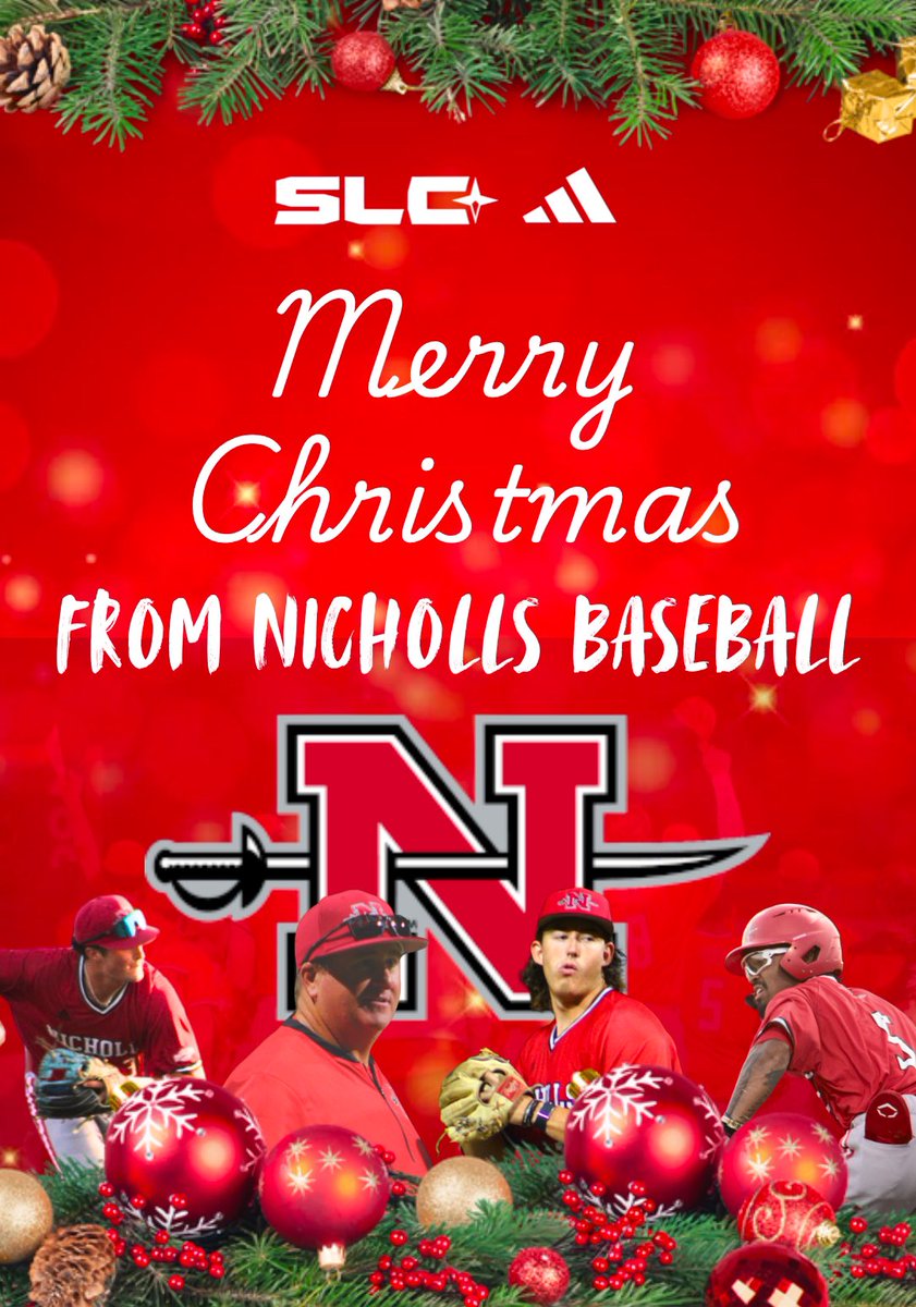 Merry Christmas to all!

We hope everyone has a great day filled with family and friends!

#NichollsBaseball | #GeauxColonels