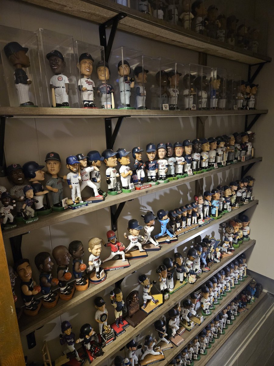 quasarcoach's tweet photo. You know you have the best wife when she supports your @Twins @BobbleheadHall collection by giving you the wall space, and then completes a nationwide hunt for the @JimThome_MLB (@AndreaThome) bobblehead you're missing. #bestpresentever #MerryChristmas https://t.co/noPx8m4H0L