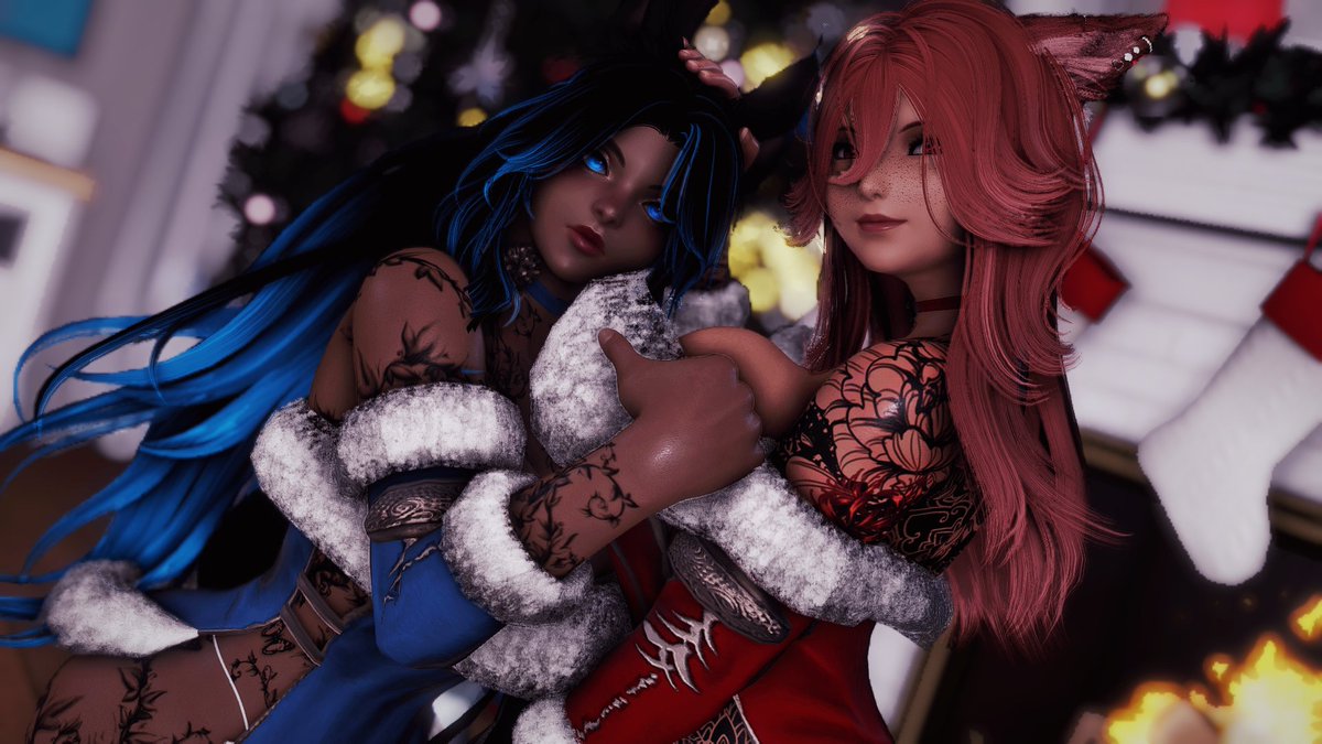 Merry Christmas from a cat and bun~ with <a href="/EchoesOfBlushy/">💙Lani💙</a>  <3