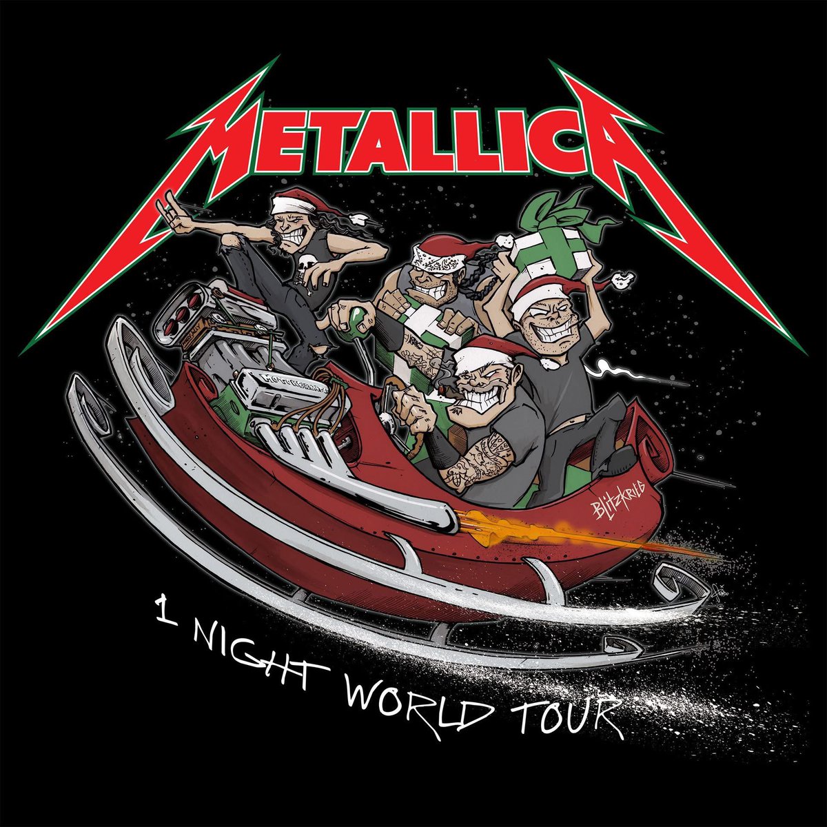 MetSince1981's tweet photo. Thrashing through the snow,
In a nitro-powered sleigh
Over the fields, we go,
Headbanging all the way
Bellz and Whiplash blast,
Making spirits bright
Acting like a maniac
With Metallica Tonight
Arte & Letras de: @SQUINDO1.
#Metallica #Squindo #METALLICASince1981 https://t.co/wx6WfmecoI