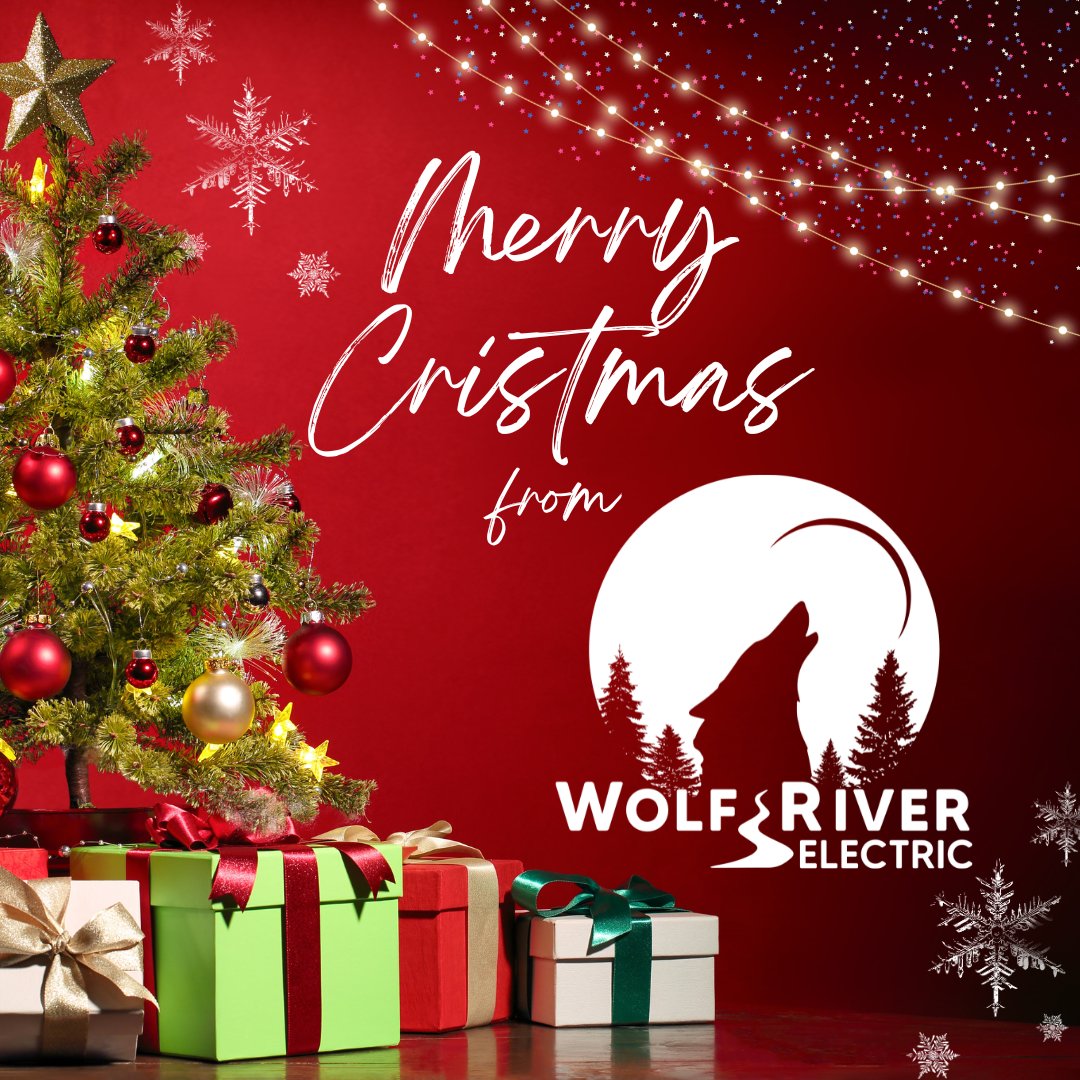 🎄✨ Merry Christmas from the Wolf River Electric family to yours! Wishing you a season filled with joy, warmth, and togetherness. Thank you for letting us light up your homes and hearts this year. ❤️☀️ #MerryChristmas #WolfRiverElectric