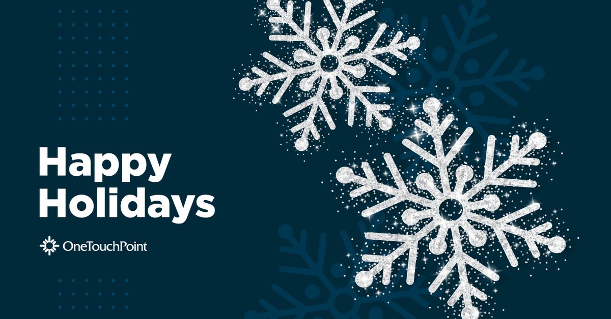 OneTouchPoint's tweet photo. We wish everyone a safe and joyous holiday season. Happy holidays from OneTouchPoint! https://t.co/cAGHIxFgWY