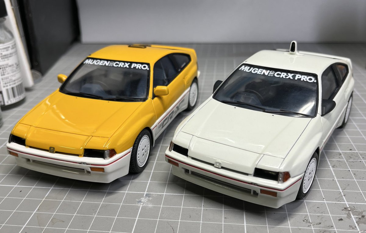 よっしゃ、作例完成！！
そして明日発売のモデルアート見本誌が到着、今月はタミヤ/CR-X無限PRO.の作例を担当しております。
今月号、そしてたった今完成した作例が掲載予定の次号とともに、よろしくお願い致します〜！