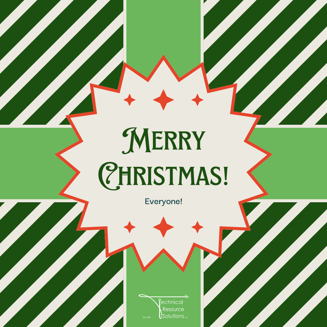 Technicalrs's tweet photo. Merry Christmas from Technical Resource Solutions! 🎄

Thank you to our clients and partners for another great year of collaboration. 
Here’s to a bright 2025!

#PoweredByTRS #TRS #TechnicalResourceSolutions #MerryChristmas #HappyHolidays https://t.co/9RTQza2WLH