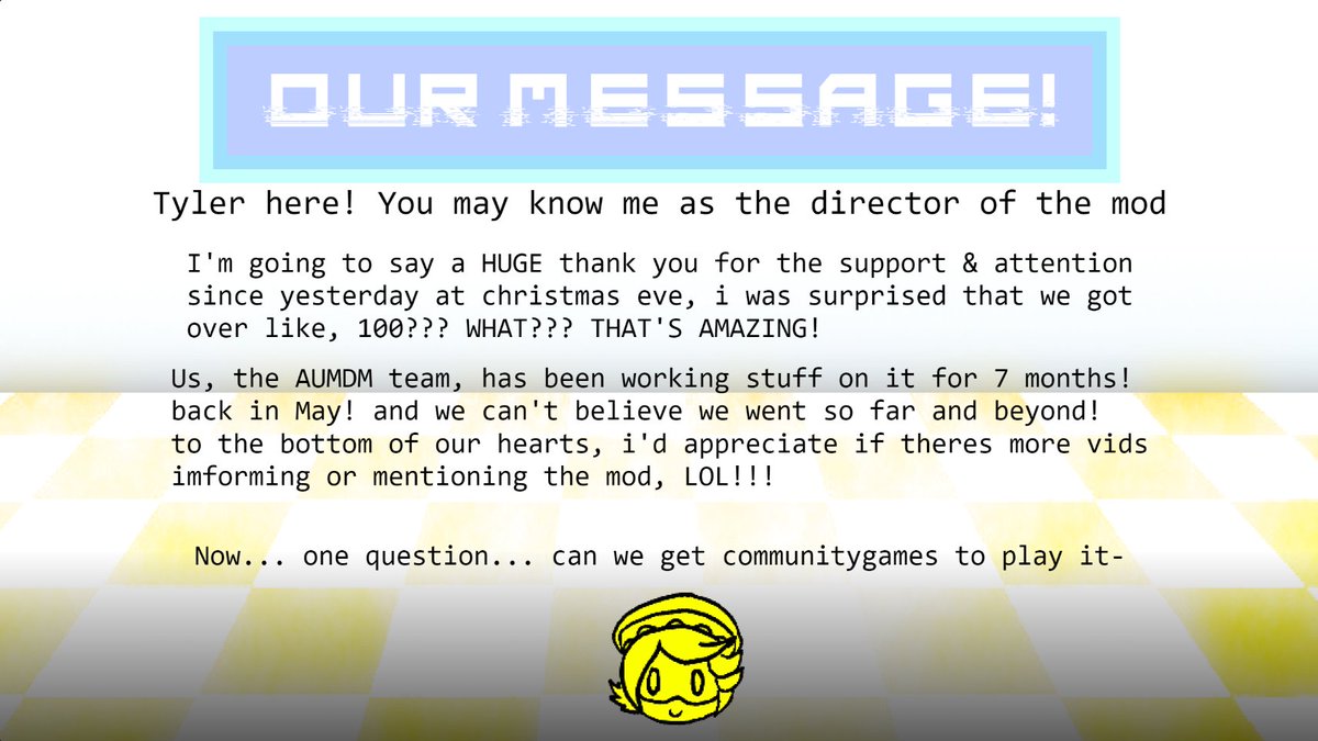 UntitledDrones's tweet image. Thank you for the support!!!

#mdtwt #fridaynightfunkin #murderdrones #fnf #md #fridaynightfunkinmod #fnfmods 

gamebanana.com/mods/564392
gamejolt.com/games/murderdr…