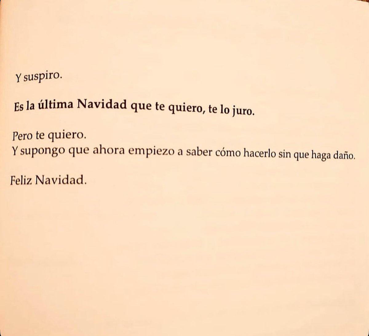 Es la última Navidad que te quiero.