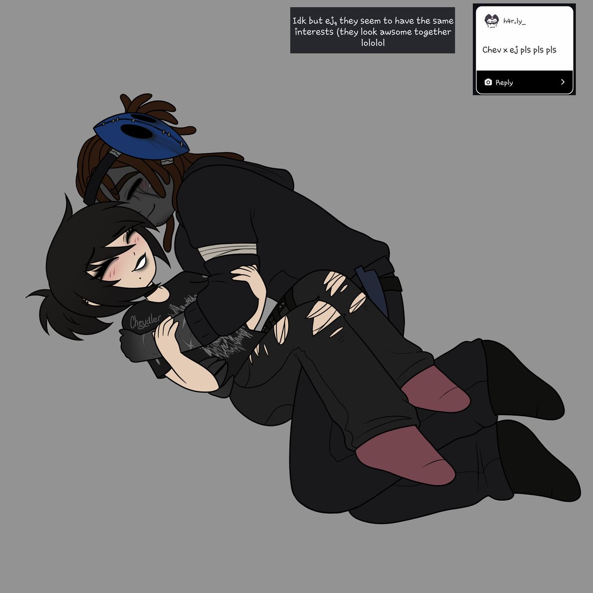 cheydler_art's tweet image. since #ocxcanon is trending, I wanna share some of my favorite pieces featuring my creepypasta oc Chev! 👉👈 
#creepypasta #ot3 #yumeship #polyship #ticcitoby #eyelessjack #chainbridgecrawler