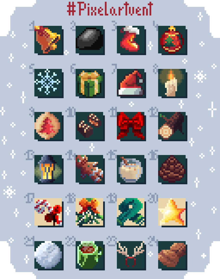 Dromuarga__'s tweet photo. I am a bit late but I finished day 24th of #pixelartvent - nuts. It's been quite a challenge to make some of the prompts but I feel like I've learned a lot from it. Thank you @PixelArtJourney for hosting it, it's been a pleasure!
#pixelart https://t.co/PfoIeAY3Yj