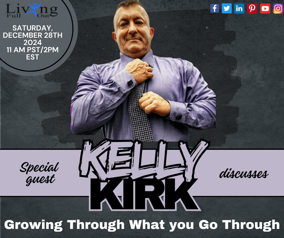 NancySolari's tweet photo. On Saturday, December 28th at 11 am PST/2 pm EST, the Living Full Out show will host #KellyKirk. The 2-million dollar #gym he started began to fail. Tune in at https://t.co/r7Jb7e6ye3 to hear what happened when he had to live out of his car. #LiveFullOut #NancySolari https://t.co/hzOPHAJYpZ